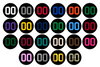 Hockey Helmet Memorial Memorandum Black Circle Vinyl Decal - Customize Number & Color