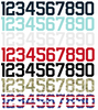 Seattle Kraken Helmet Jersey Style Vinyl Number Decal Sheet Set of 50 #0-9 - Pick Color & Size