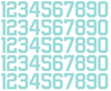Seattle Kraken Helmet Jersey Style Vinyl Number Decal Sheet Set of 50 #0-9 - Pick Color & Size