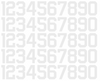 Seattle Kraken Helmet Jersey Style Vinyl Number Decal Sheet Set of 50 #0-9 - Pick Color & Size