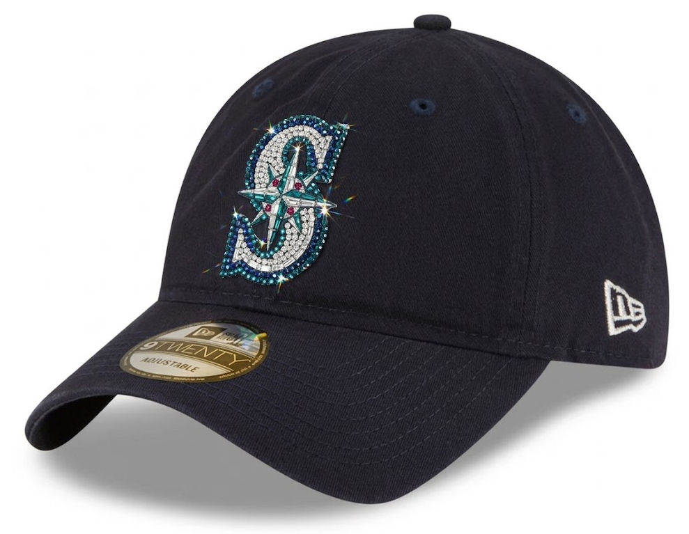 Seattle Mariners Swarovski Crystal Bling Womens New Era Adjustable Hat