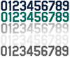 Seattle Mariners Baseball Helmet Jersey Style Vinyl Number Decal Sheet Set of 50 #0-9 - Pick Color & Size