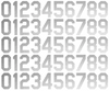Seattle Mariners Baseball Helmet Jersey Style Vinyl Number Decal Sheet Set of 50 #0-9 - Pick Color & Size