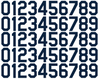 Seattle Mariners Baseball Helmet Jersey Style Vinyl Number Decal Sheet Set of 50 #0-9 - Pick Color & Size