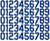 Seattle Mariners Baseball Helmet Jersey Style Vinyl Number Decal Sheet Set of 50 #0-9 - Pick Color & Size