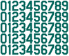Seattle Mariners Baseball Helmet Jersey Style Vinyl Number Decal Sheet Set of 50 #0-9 - Pick Color & Size
