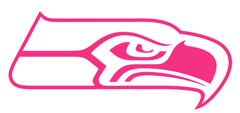 Seattle Seahawks HOT PINK Alternate Logo Premium DieCut Vinyl Decal PICK SIZE