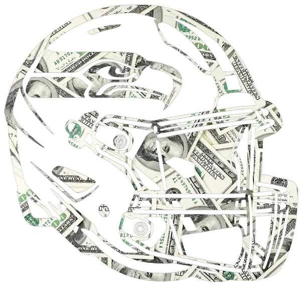 Seattle Seahawks Football Helmet Money Print Premium DieCut Vinyl Decal PICK SIZE