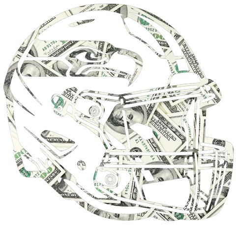 Seattle Seahawks Football Helmet Money Print Premium DieCut Vinyl Decal PICK SIZE