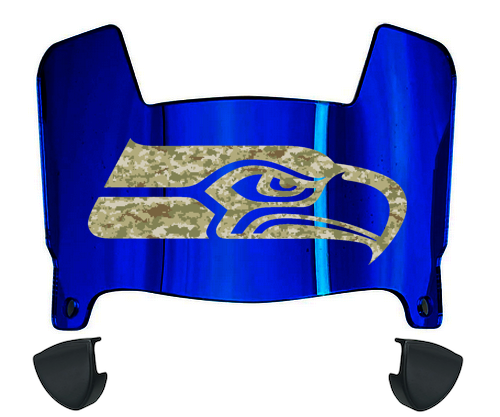 Seattle Seahawks Limited Edition Mini Football Helmet Visor Shield w/ Clips - PICK VISOR & LOGO COLOR