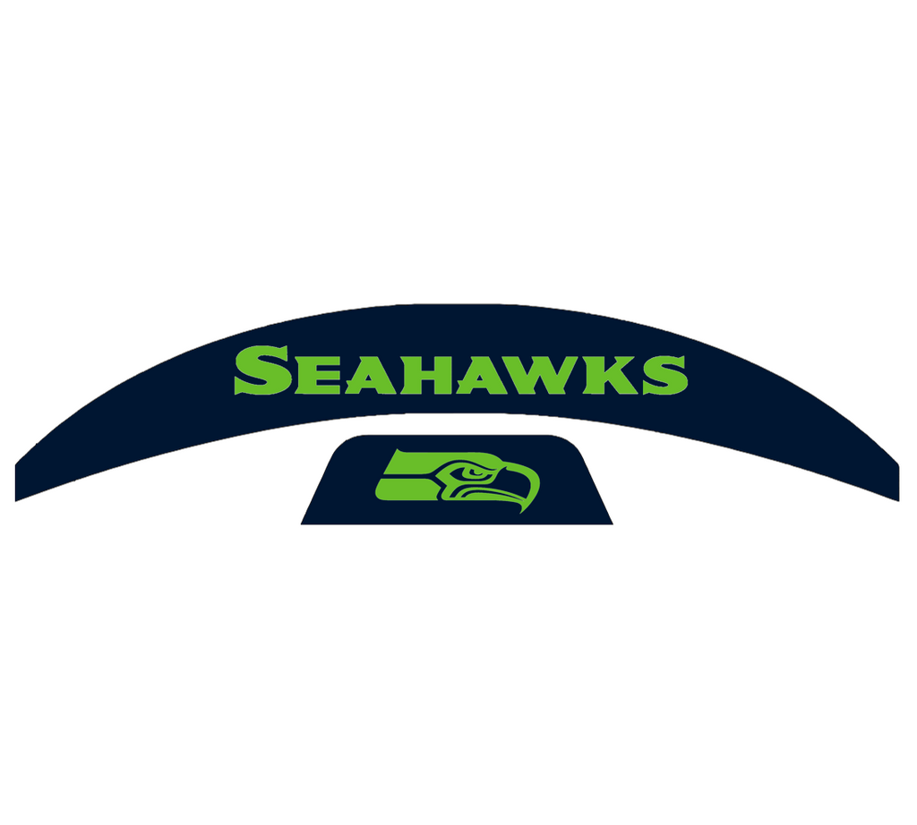 Seattle Seahawks MIDI Mid Size SpeedFlex Football Helmet Front & Back Bumper Decal Set - Pick Color
