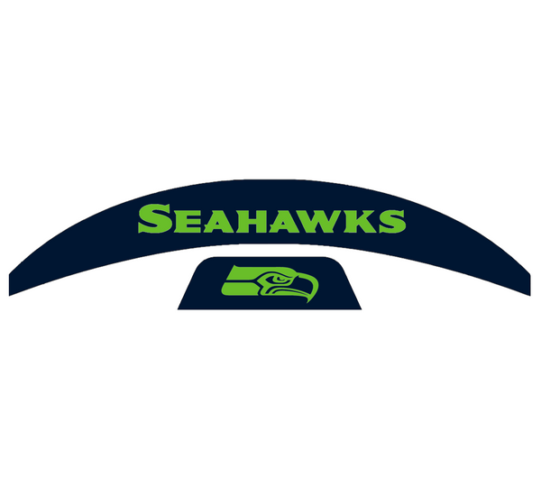 Seattle Seahawks MIDI Mid Size SpeedFlex Football Helmet Front & Back Bumper Decal Set - Pick Color