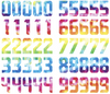 Seattle Seahawks Jersey Style Vinyl Number Decal Sheet Set of 50 #0-9 - Pick Color & Size