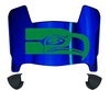 Seattle Seahawks Retro Throwback Mini Football Helmet Visor Shield w/ Clips - PICK VISOR & LOGO COLOR