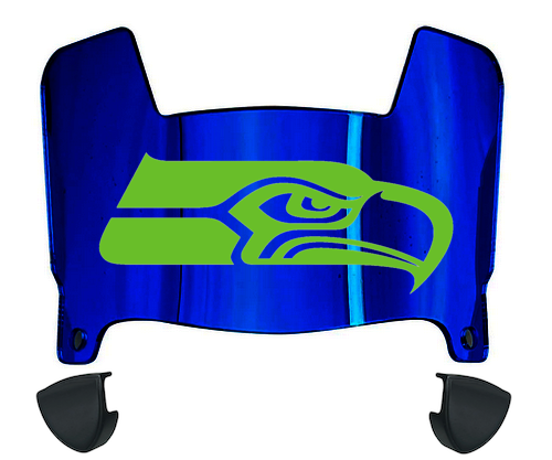 Seattle Seahawks Mini Football Helmet Visor Shield w/ Clips - PICK VISOR & LOGO COLOR