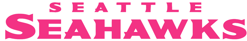 Seattle Seahawks HOT PINK Team Name Logo Premium DieCut Vinyl Decal PICK SIZE
