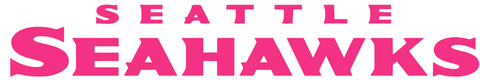 Seattle Seahawks HOT PINK Team Name Logo Premium DieCut Vinyl Decal PICK SIZE