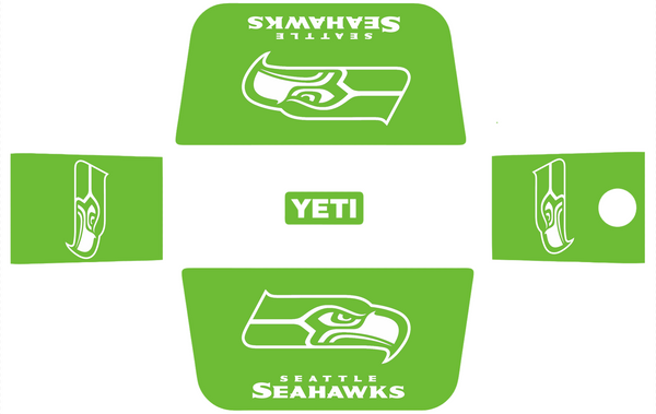 Seattle Seahawks Wrap Kit for YETI Hard Coolers Tundra Roadie Haul PICK COLOR