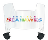 Seattle Seahawks Limited Edition Mini Football Helmet Visor Shield w/ Clips - PICK VISOR & LOGO COLOR