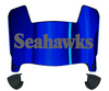 Seattle Seahawks Retro Throwback Mini Football Helmet Visor Shield w/ Clips - PICK VISOR & LOGO COLOR