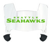 Seattle Seahawks Mini Football Helmet Visor Shield w/ Clips - PICK VISOR & LOGO COLOR