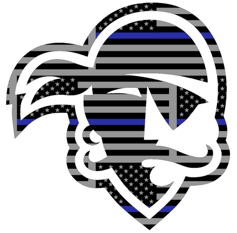 Seton Hall Pirates Team Logo Thin Blue Line American Flag Premium DieCut Vinyl Decal PICK SIZE