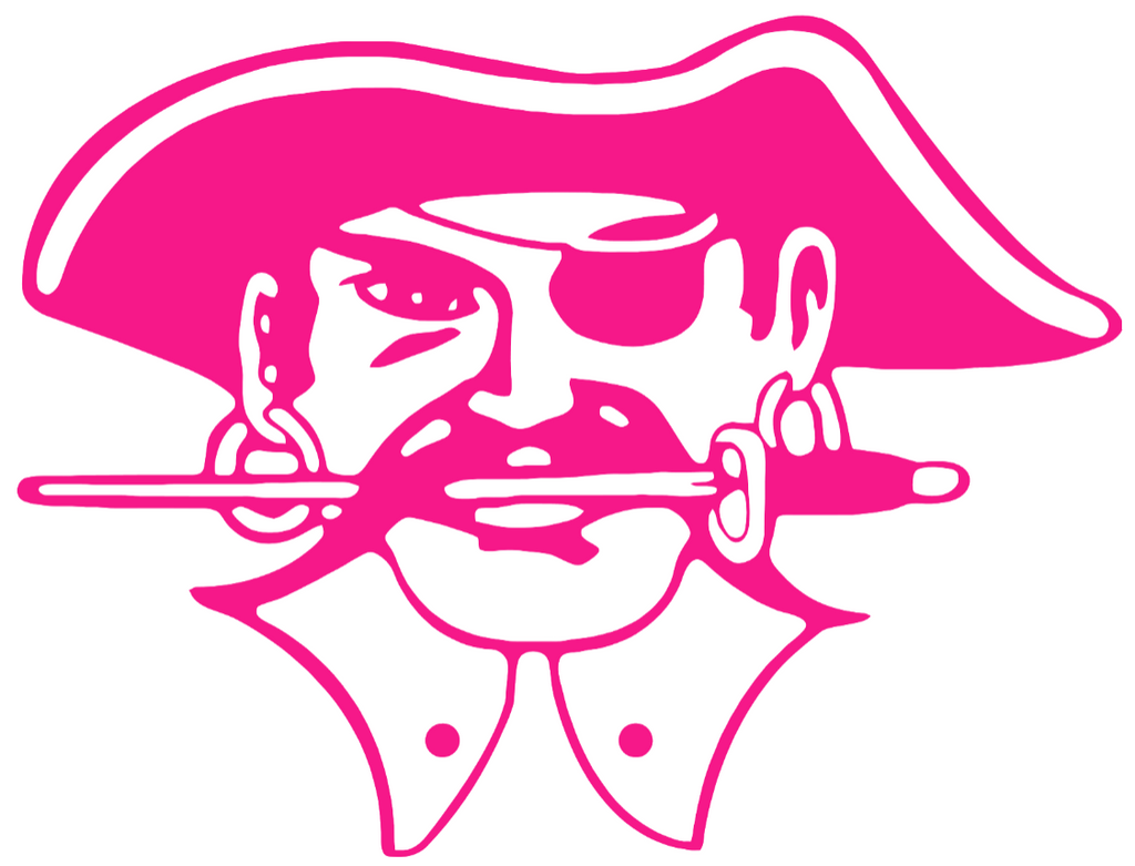 Seton Hall Pirates Hot Pink Retro Throwback Logo Premium DieCut Vinyl Decal PICK SIZE