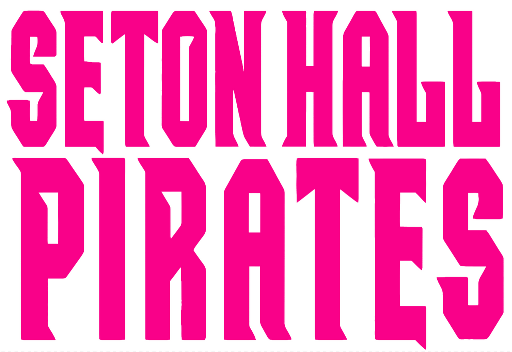 Seton Hall Pirates Hot Pink Team Name Logo Premium DieCut Vinyl Decal PICK SIZE