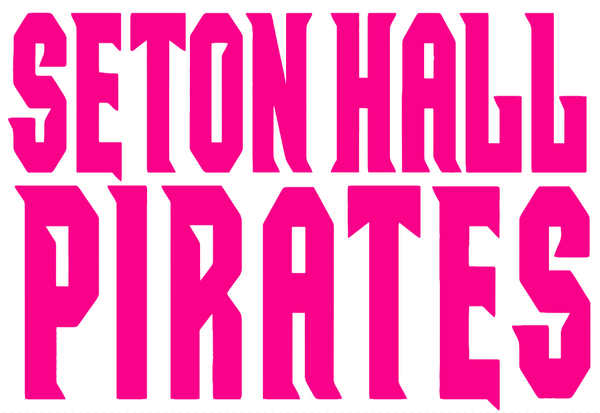 Seton Hall Pirates Hot Pink Team Name Logo Premium DieCut Vinyl Decal PICK SIZE