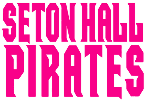 Seton Hall Pirates Hot Pink Team Name Logo Premium DieCut Vinyl Decal PICK SIZE