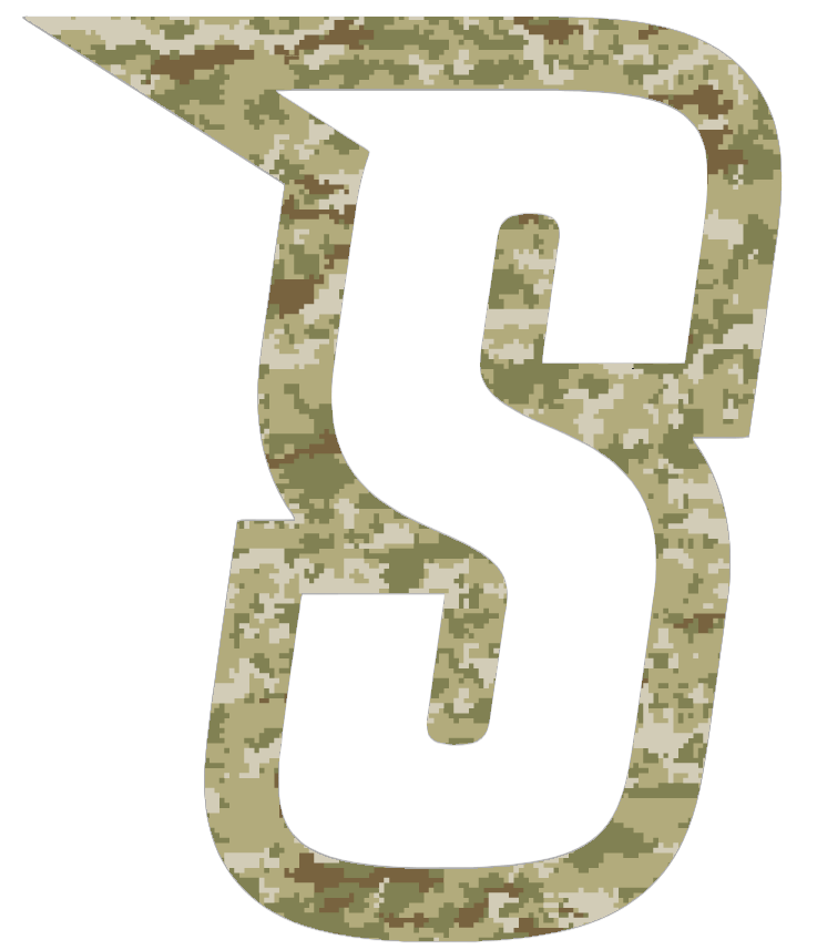 Siena Saints S Logo Salute to Service Camouflage Camo Vinyl Decal PICK SIZE