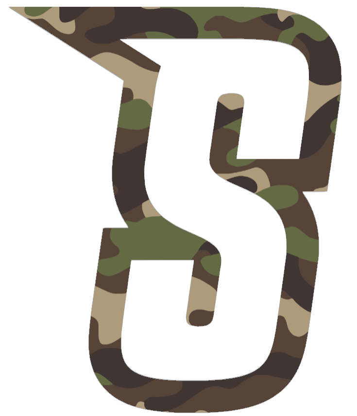 Siena Saints Woodland Camo Camouflage S Logo Premium DieCut Vinyl Decal PICK SIZE