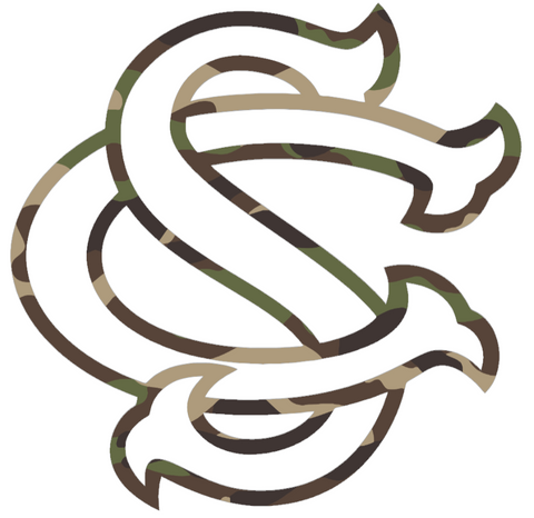 South Carolina Gamecocks Woodland Camo Camouflage SC Logo Premium DieCut Vinyl Decal PICK SIZE