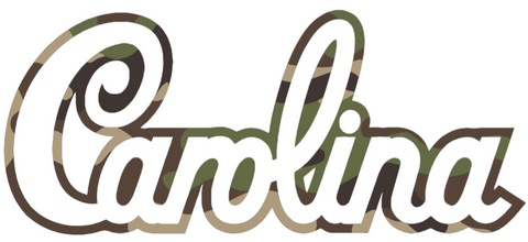 South Carolina Gamecocks Woodland Camo Camouflage Script Logo Premium DieCut Vinyl Decal PICK SIZE