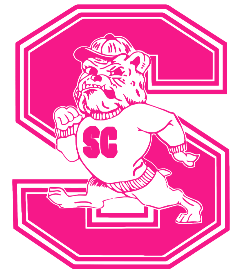 South Carolina State Bulldogs Hot Pink Team Logo Premium DieCut Vinyl Decal PICK SIZE