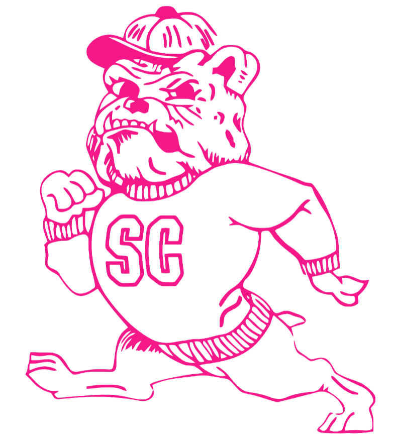 South Carolina State Bulldogs Hot Pink Mascot Logo Premium DieCut Vinyl Decal PICK SIZE