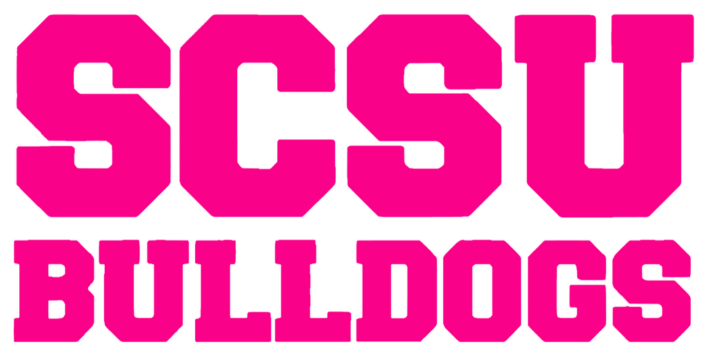 South Carolina State Bulldogs Hot Pink Team Name Logo Premium DieCut Vinyl Decal PICK SIZE