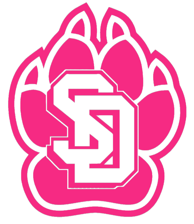 South Dakota Coyotes HOT PINK Team Logo Premium DieCut Vinyl Decal PICK SIZE