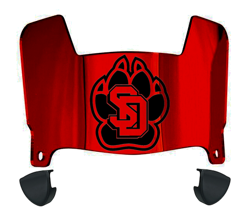 South Dakota Coyotes Mini Football Helmet Visor Shield w/ Clips - PICK VISOR & LOGO COLOR