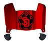 South Dakota Coyotes Mini Football Helmet Visor Shield w/ Clips - PICK VISOR & LOGO COLOR