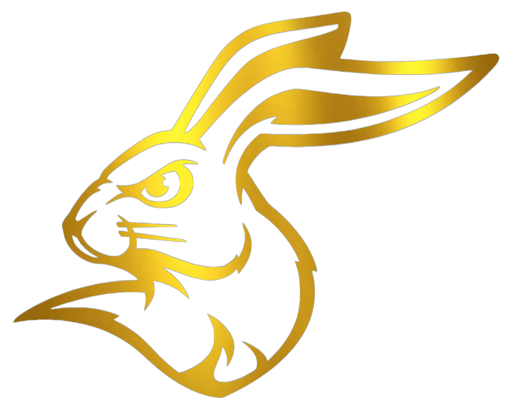 South Dakota State Jackrabbits GOLD CHROME MIRROR Alternate Logo Premium DieCut Vinyl Decal PICK SIZE