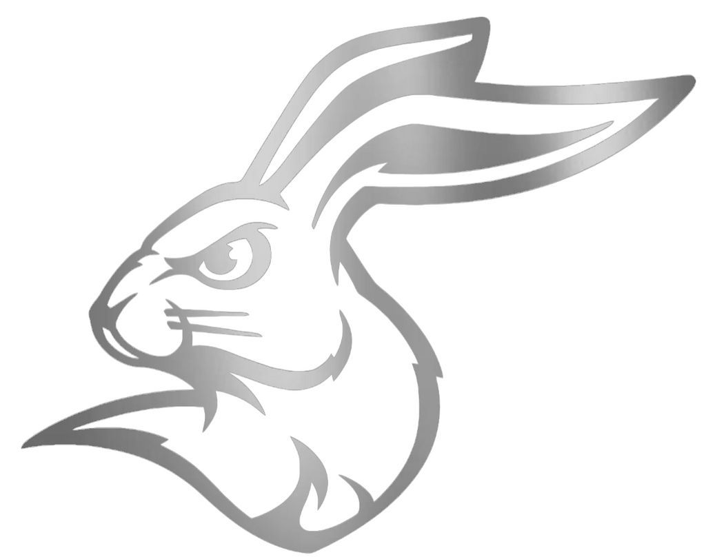 South Dakota State Jackrabbits SILVER CHROME MIRROR Alternate Logo Premium DieCut Vinyl Decal PICK SIZE