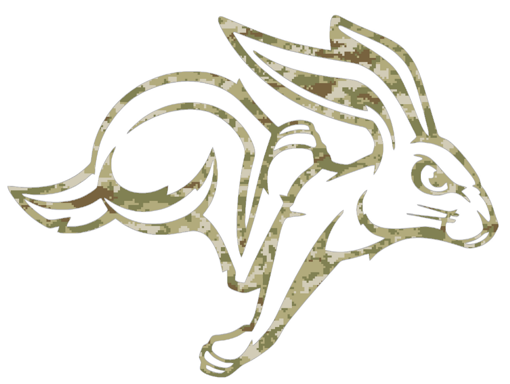 South Dakota State Jackrabbits Team Logo Salute to Service Camouflage Camo Vinyl Decal PICK SIZE