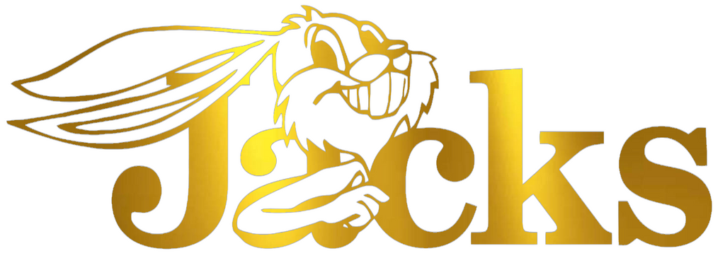 South Dakota State Jackrabbits GOLD CHROME MIRROR Retro Throwback Logo Premium DieCut Vinyl Decal PICK SIZE