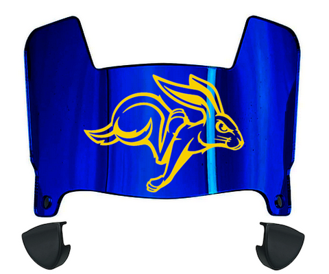 South Dakota State Jackrabbits Mini Football Helmet Visor Shield w/ Clips - PICK VISOR & LOGO COLOR