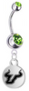 South Florida Bulls Silver Swarovski Belly Button Navel Ring - Customize Gem Colors