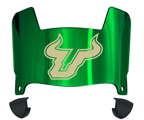 South Florida Bulls Mini Football Helmet Visor Shield w/ Clips - PICK VISOR & LOGO COLOR