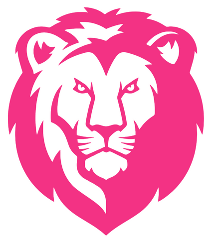 Southeastern Louisiana Lions HOT PINK Team Logo Premium DieCut Vinyl Decal PICK SIZE