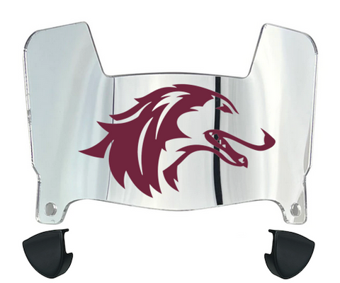 Southern Illinois Salukis Mini Football Helmet Visor Shield w/ Clips - PICK VISOR & LOGO COLOR