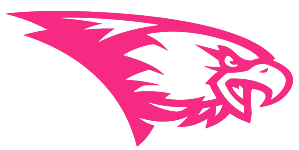 Southern Indiana Screaming Eagles HOT PINK Team Logo Premium DieCut Vinyl Decal PICK SIZE